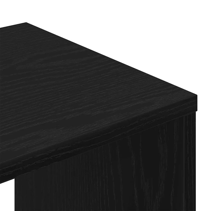 TV Cabinet Set 8 pcs Black Oak Engineered Wood