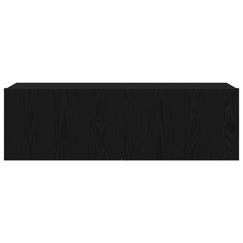 TV Cabinet Set 7 pcs Black Oak Engineered Wood