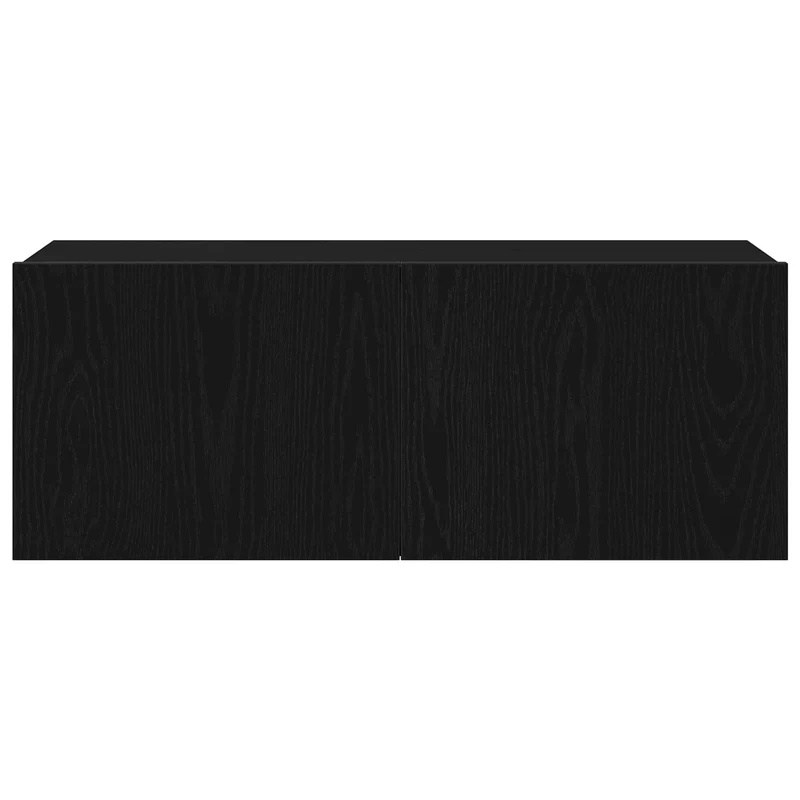 TV Cabinet Set 7 pcs Black Oak Engineered Wood