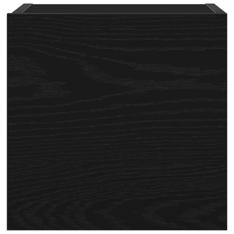 TV Cabinet Set 7 pcs Black Oak Engineered Wood