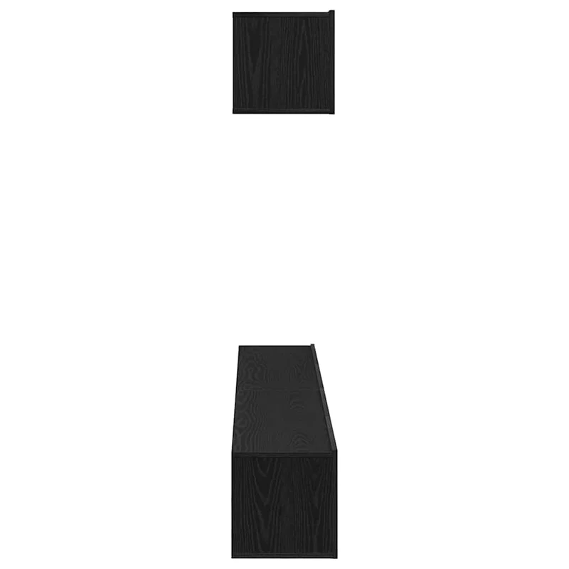 TV Cabinet Set 4 pcs Black Oak