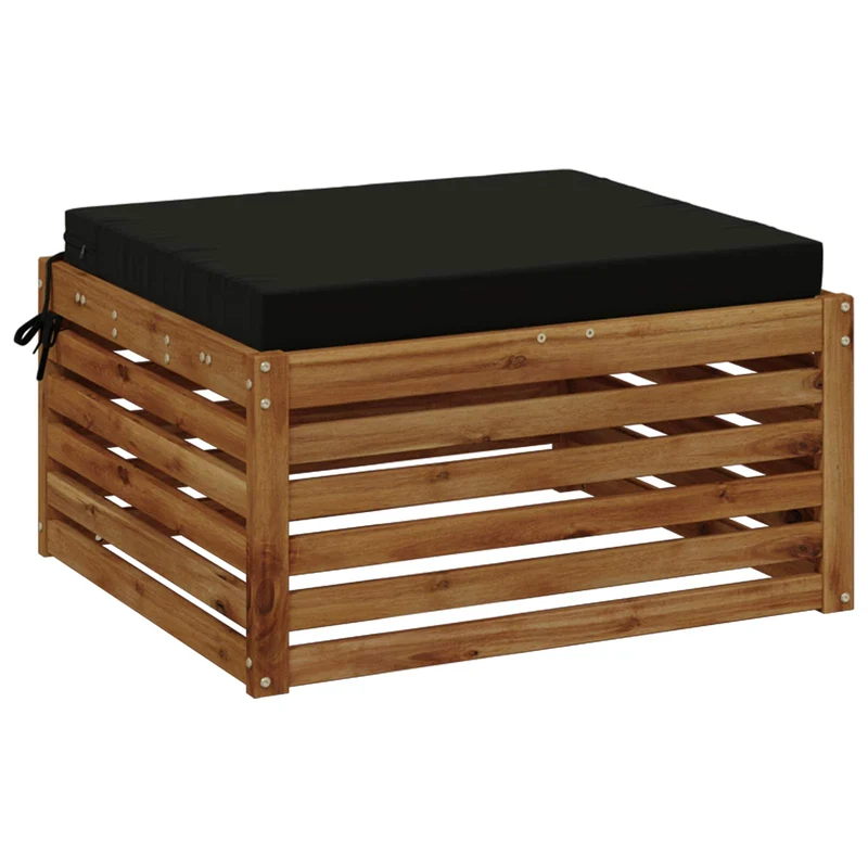 Seat Cushions SOEST 100% Polyester Black 60 x 60 x 7 cm