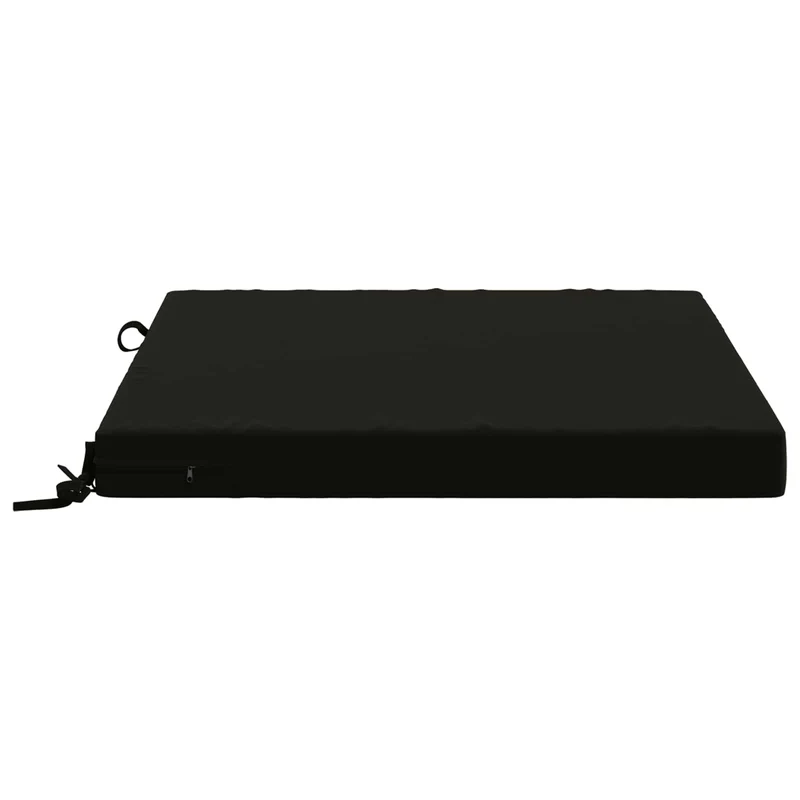 Seat Cushions SOEST 4 pcs 100% Polyester Black 60 x 60 x 7 cm