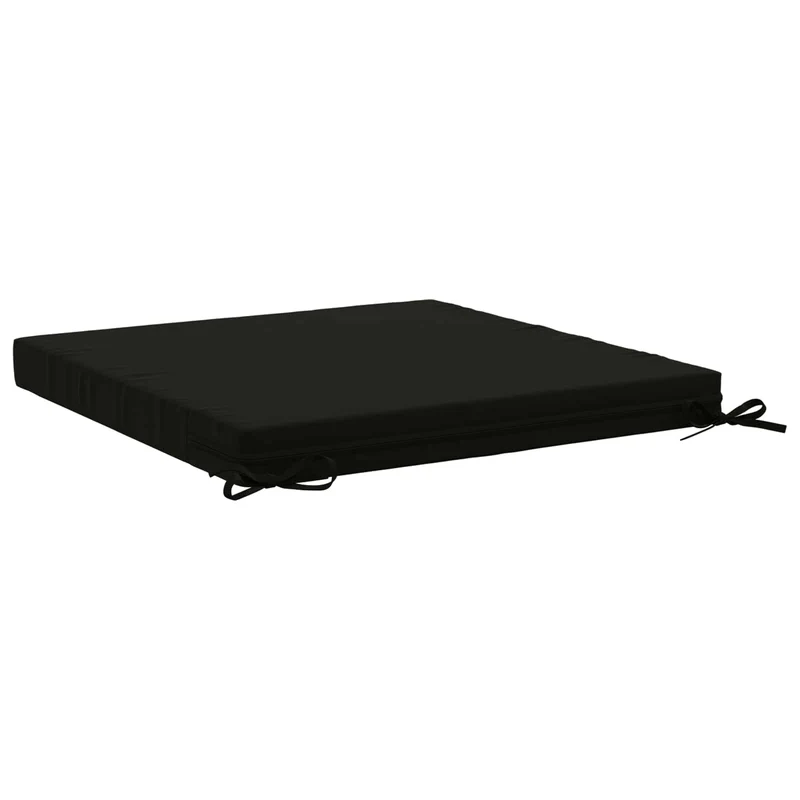 Seat Cushions SOEST 4 pcs 100% Polyester Black 60 x 60 x 7 cm