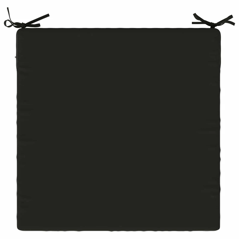 Seat Cushions SOEST 4 pcs 100% Polyester Black 60 x 60 x 7 cm