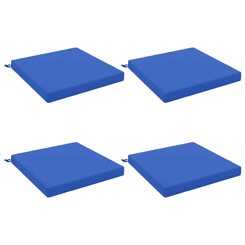 Seat Cushions SOEST 4 pcs 100% Polyester Royal Blue
