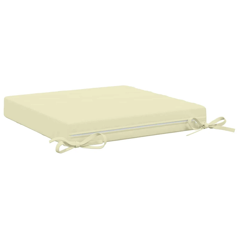 Seat Cushions SOEST 4 pcs 100% Polyester Cream 40 x 40 x 7 cm
