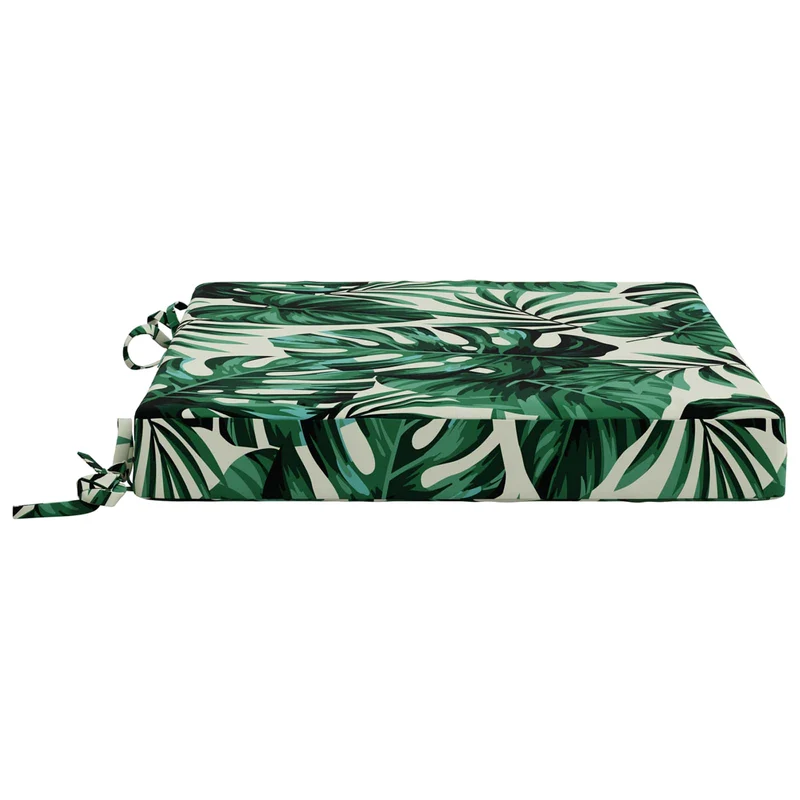 Seat Cushions SOEST 4 pcs 100% Polyester Leaf Pattern