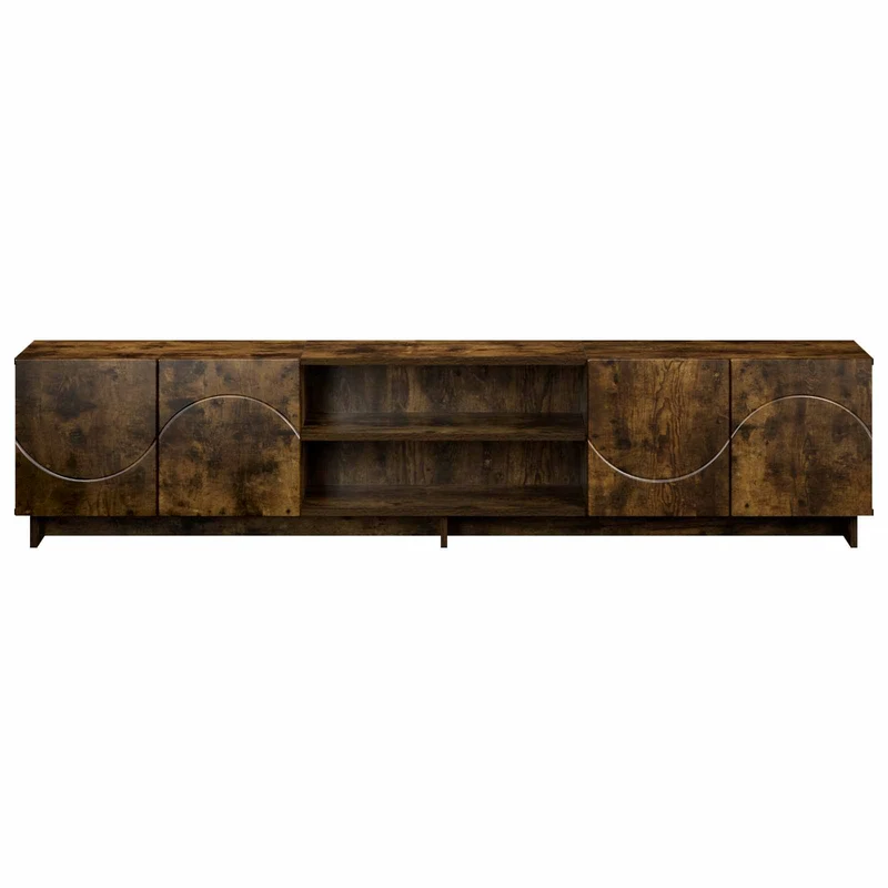 TV Stand 180 x 34.5 x 40 cm Smoked Oak Engineered Wood