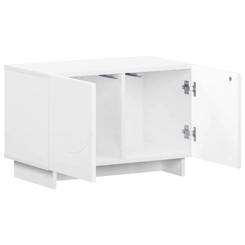 TV Stand 60 x 34.5 x 40 cm White Engineered Wood
