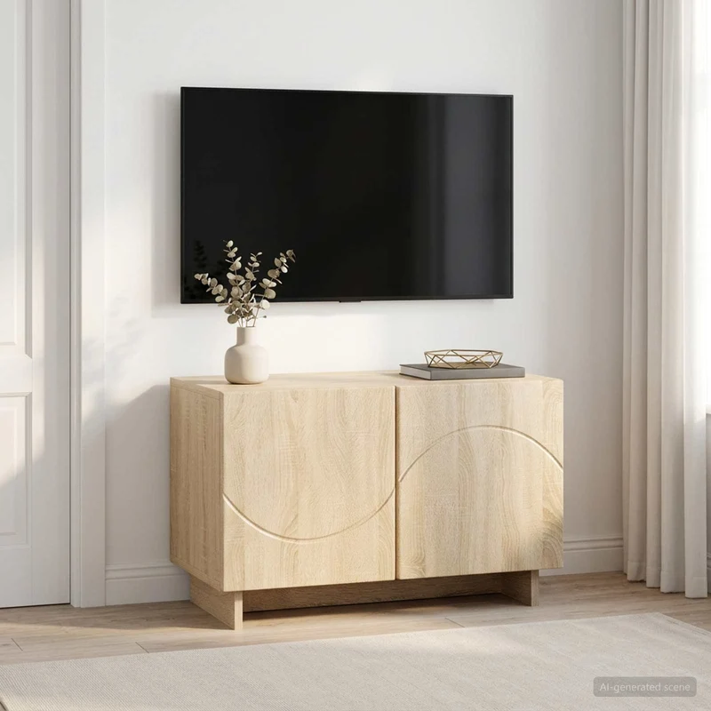 TV Stand 60 x 34.5 x 40 cm Sonoma Oak Engineered Wood