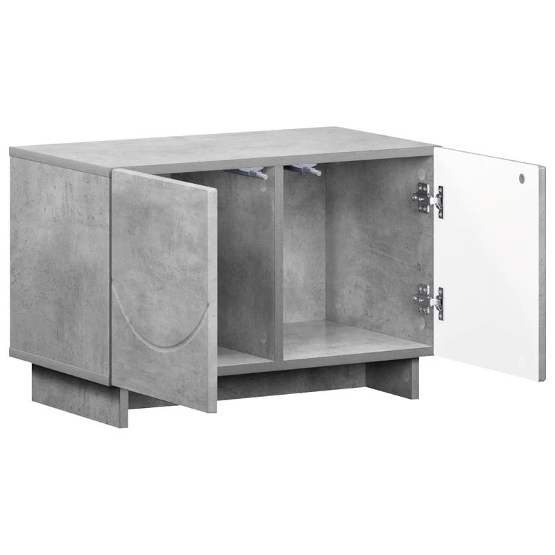 TV Stand 60 x 34.5 x 40 cm Concrete Grey Engineered Wood