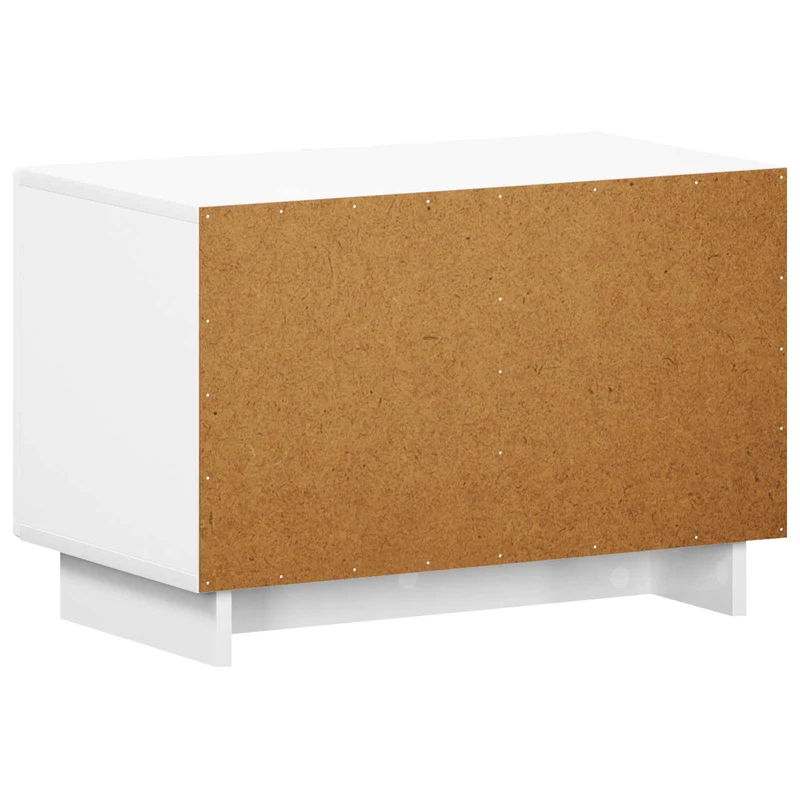 TV Stand 60 x 34.5 x 40 cm High Gloss White Engineered Wood