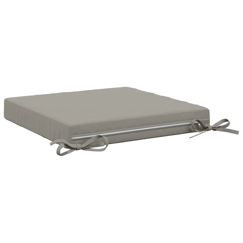 Seat Cushions SOEST 4 pcs 100% Polyester Grey 45 x 45 x 7 cm