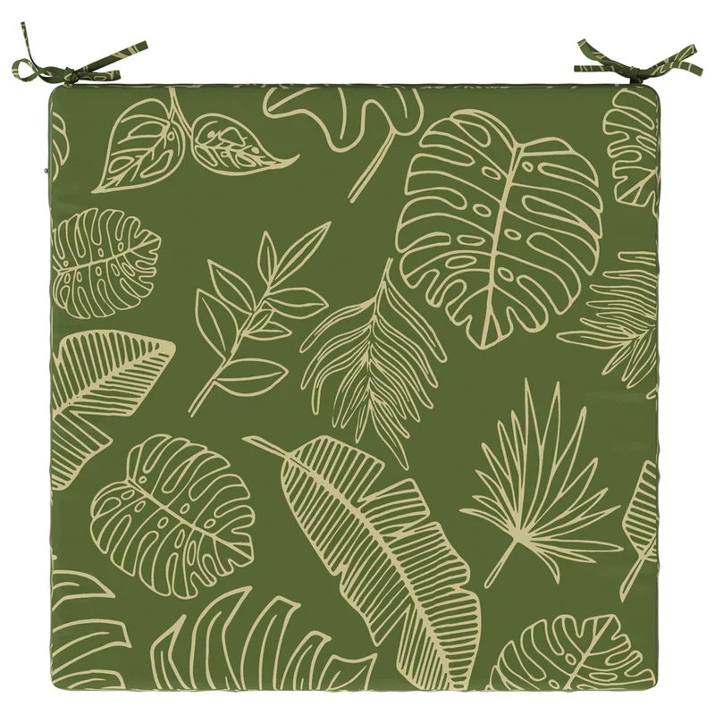 Seat Cushions SOEST 4 pcs 100% Polyester Leaf Design