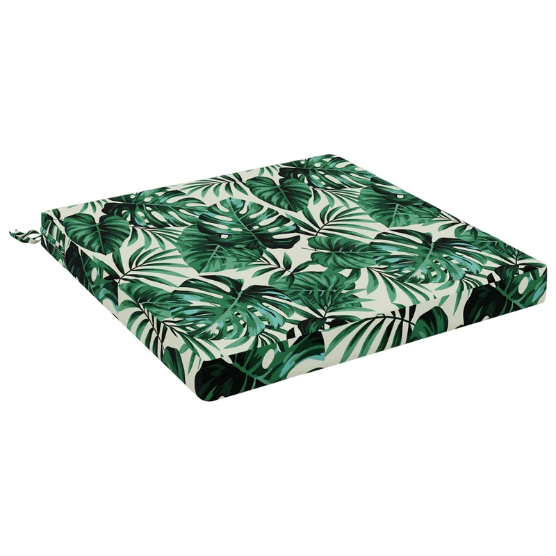 Seat Cushions SOEST 100% Polyester Leaf Pattern 60 x 60 x 7 cm