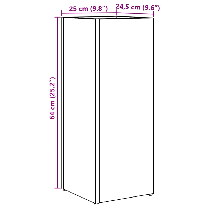 Umbrella Stand Grey Sonoma 25 x 24.5 x 64 cm Engineered Wood