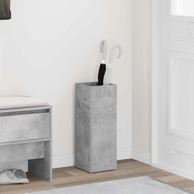 Umbrella Stand Concrete Grey 20 x 20 x 55.5 cm Engineered Wood