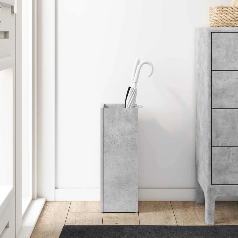 Umbrella Stand Concrete Grey 20 x 20 x 55.5 cm Engineered Wood