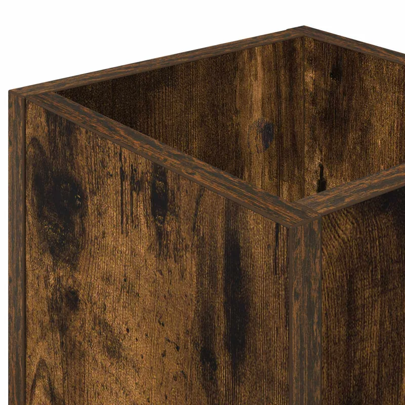 Umbrella Stand Smoked Oak 20 x 20 x 55.5 cm Engineered Wood