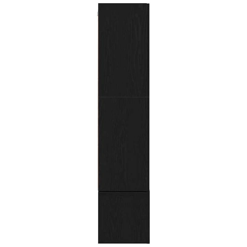 TV Cabinet Set 6 pcs Black Oak Engineered Wood