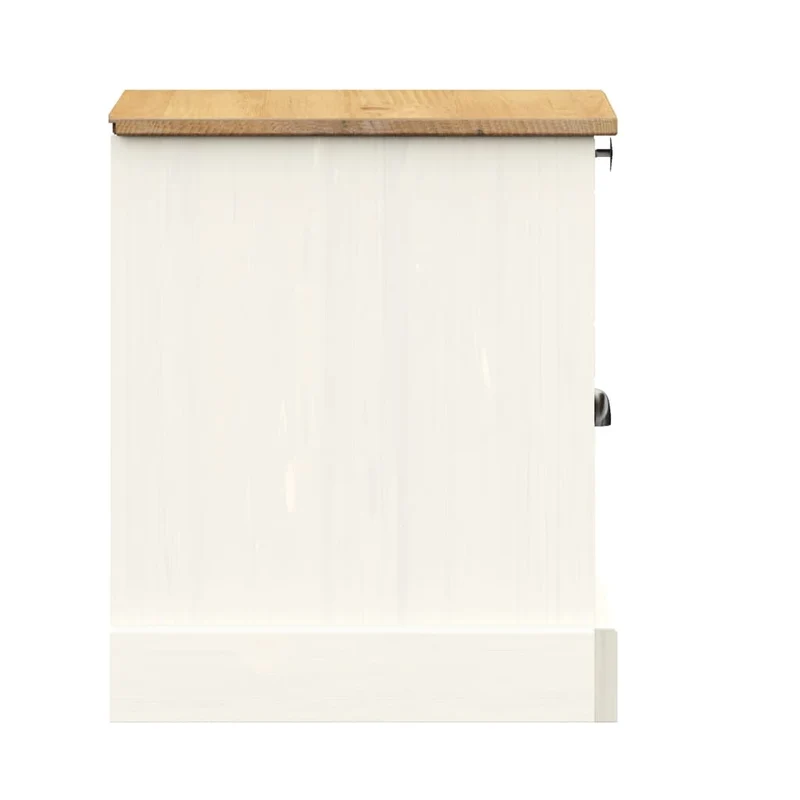 Bedside Cabinet "VIGO" White 42x35x42 cm Solid Wood Pine