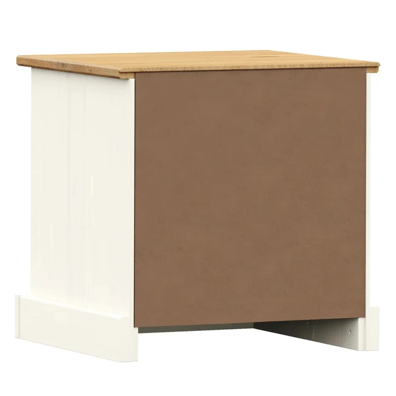 Bedside Cabinet "VIGO" White 42x35x42 cm Solid Wood Pine