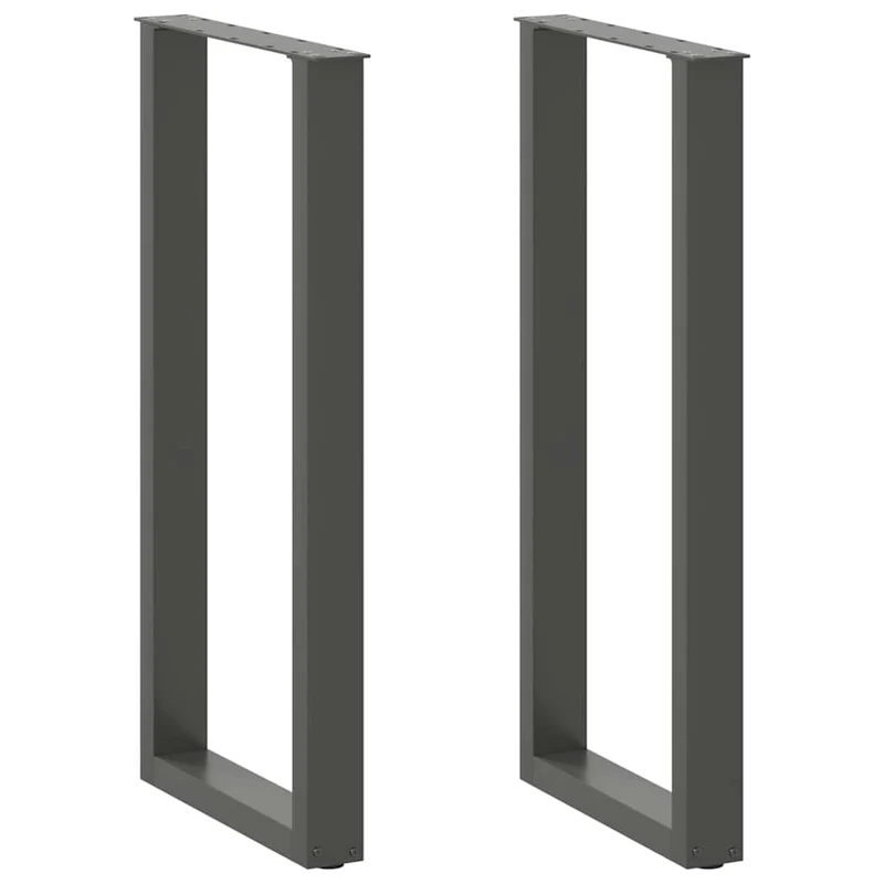 Bar Table Legs U-Shaped 2 pcs Anthracite 50x(100-101) cm Steel