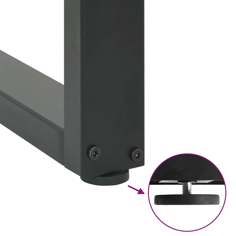 Bar Table Legs U-Shaped 2 pcs Anthracite 50x(100-101) cm Steel