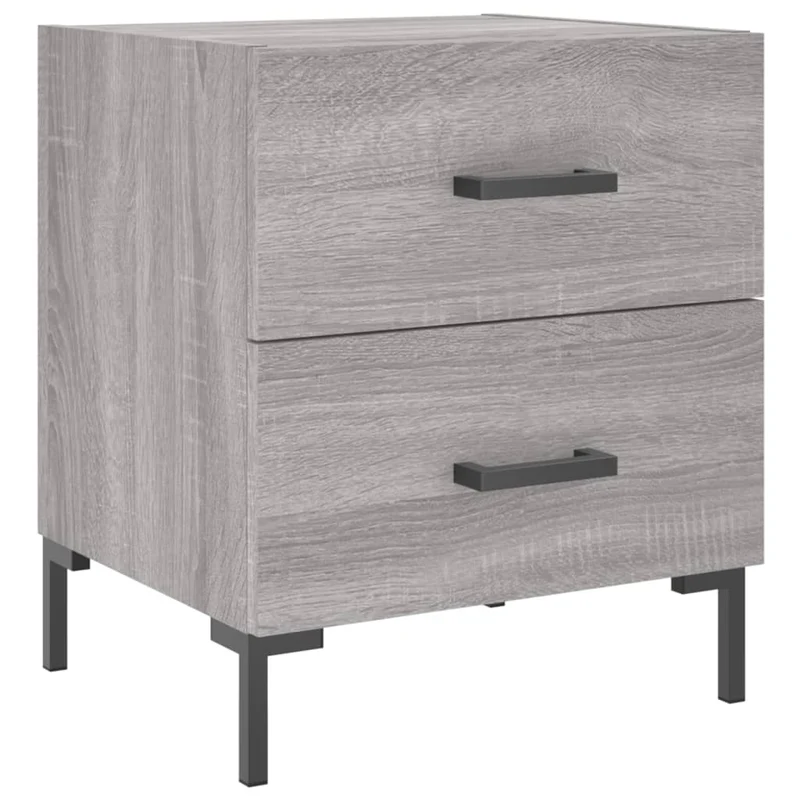 Bedside Cabinets 2 pcs Grey Sonoma 40x35x47,5 cm Engineered Wood