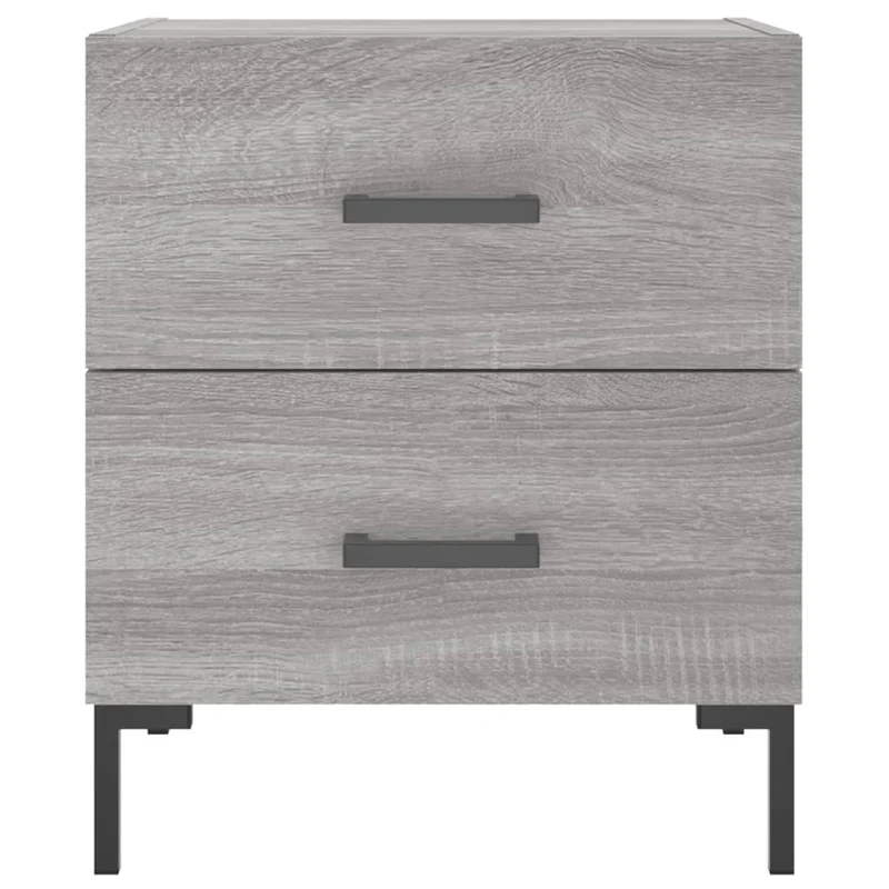 Bedside Cabinets 2 pcs Grey Sonoma 40x35x47,5 cm Engineered Wood