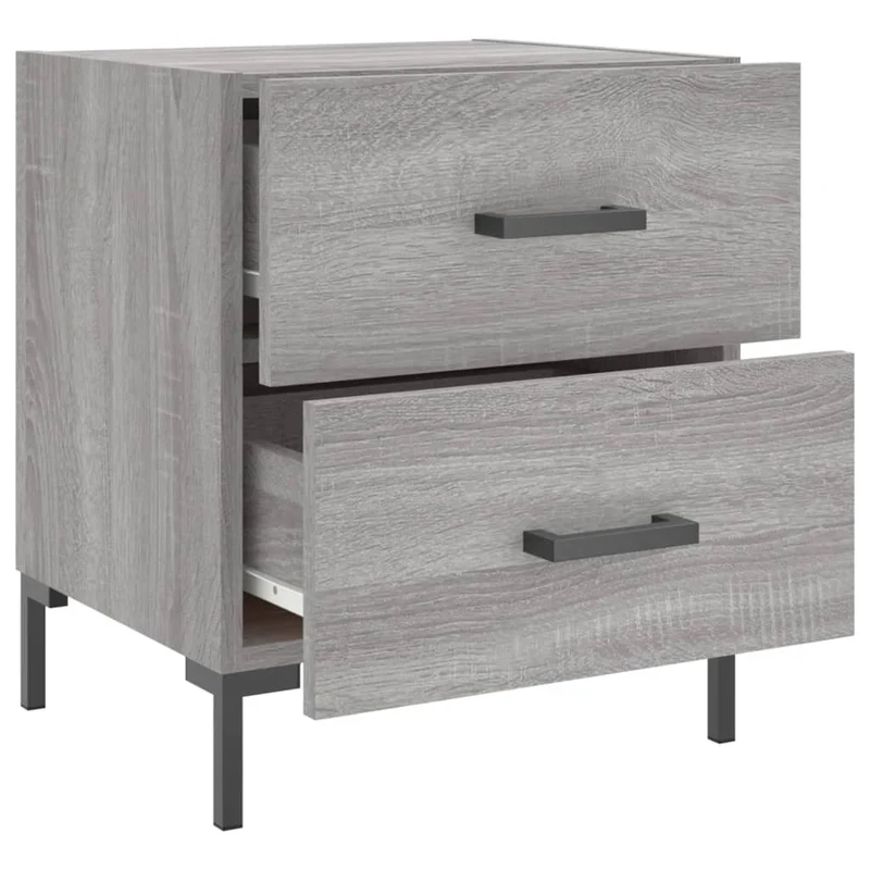 Bedside Cabinets 2 pcs Grey Sonoma 40x35x47,5 cm Engineered Wood