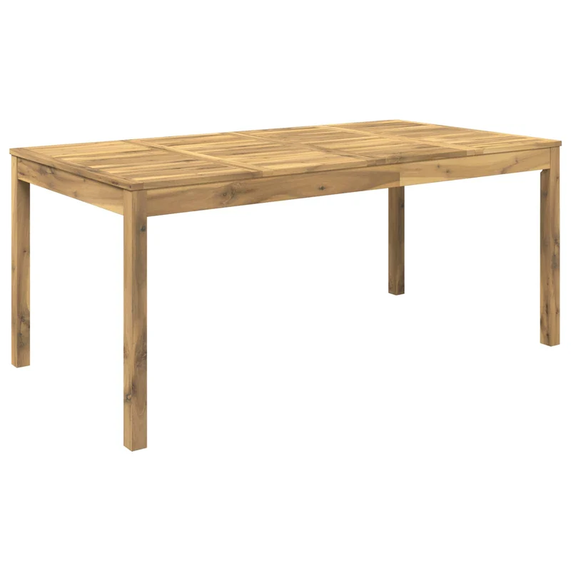 Garden Dinner Table Whitewash 180 x 88.5 x 75 cm