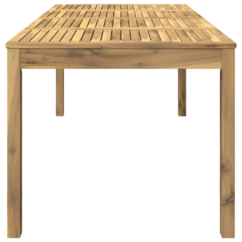 Garden Dinner Table Whitewash 180 x 88.5 x 75 cm
