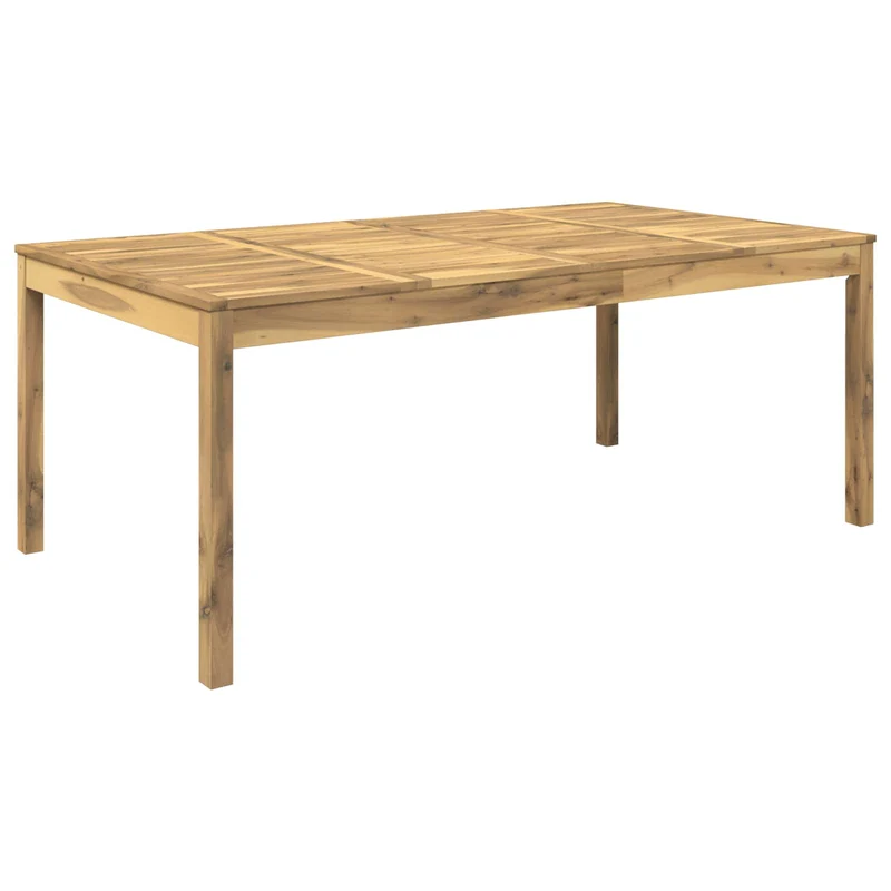 Garden Dinner Table Whitewash 196 x 100.5 x 75 cm