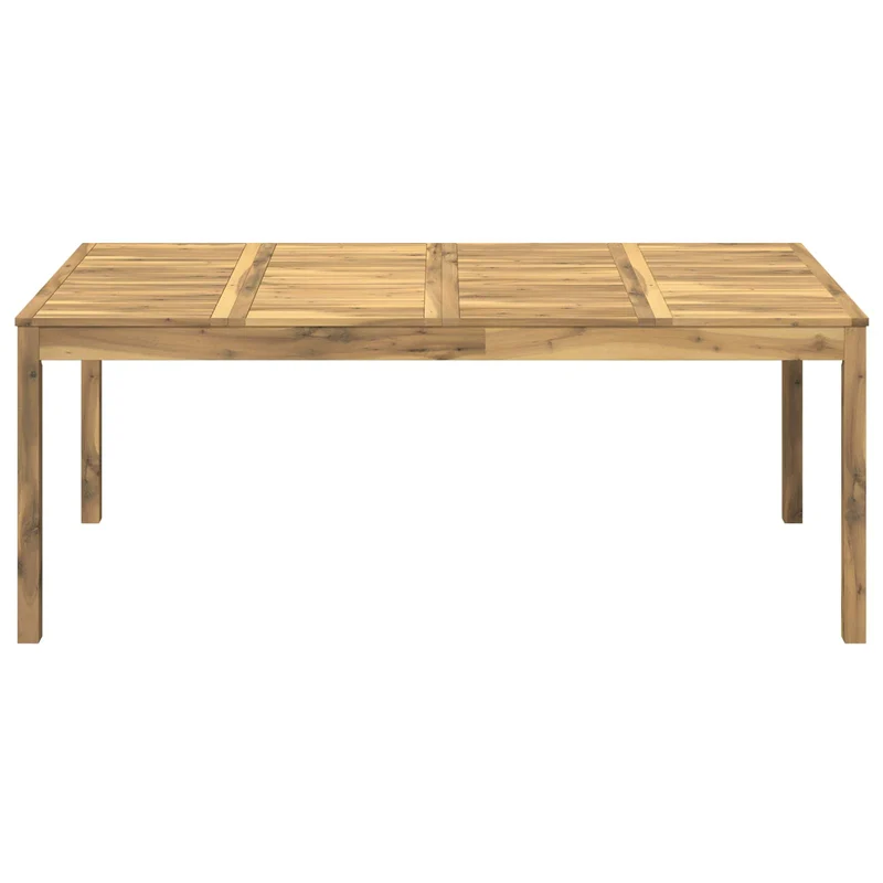 Garden Dinner Table Whitewash 196 x 100.5 x 75 cm
