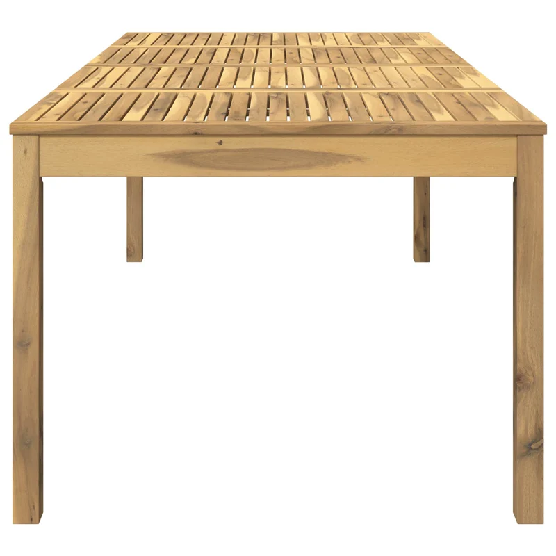 Garden Dinner Table Whitewash 196 x 100.5 x 75 cm