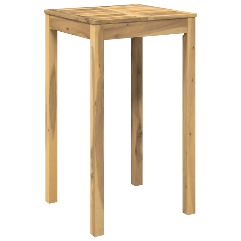 Garden Bar Table Whitewash 60 x 60.5 x 105 cm Solid Acacia Wood