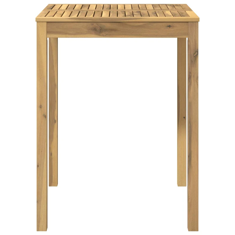 Garden Bar Table Whitewash 80 x 80.5 x 105 cm Solid Acacia Wood