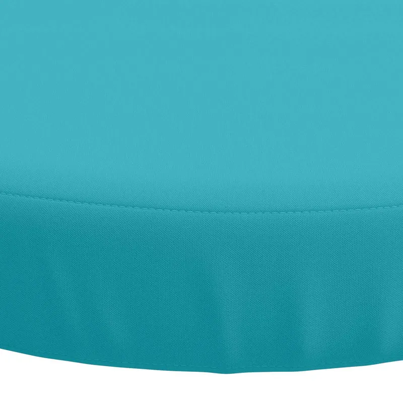 Seat Cushions SOEST 4 pcs 100% Polyester Turquoise Ø 35 x 7 cm