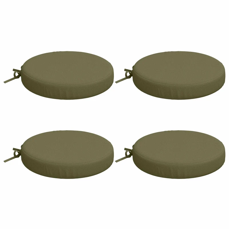 Seat Cushions SOEST 4 pcs 100% Polyester Olive Green