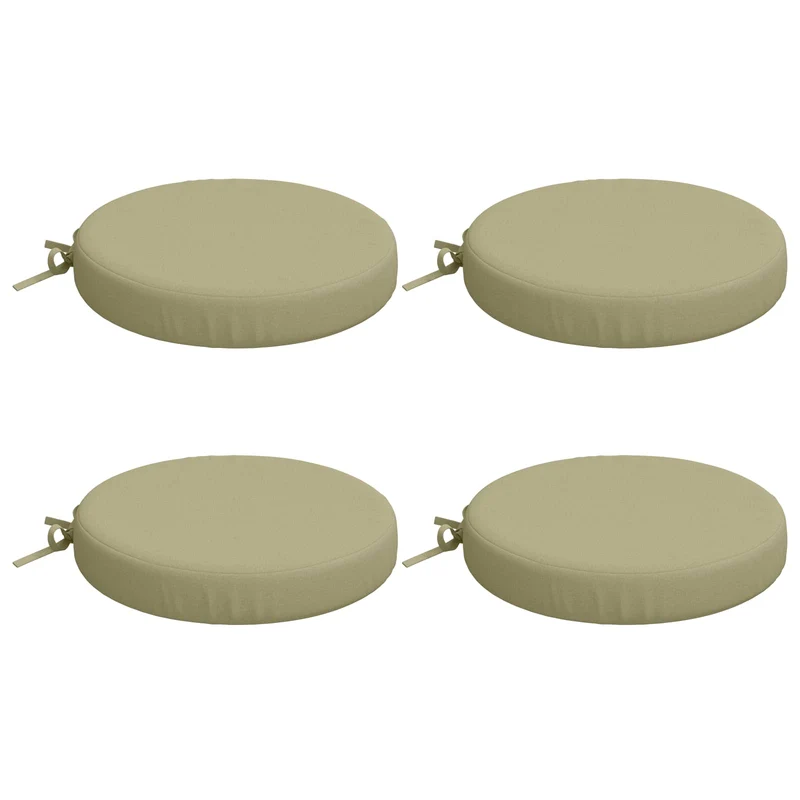 Seat Cushions SOEST 4 pcs 100% Polyester Light Green
