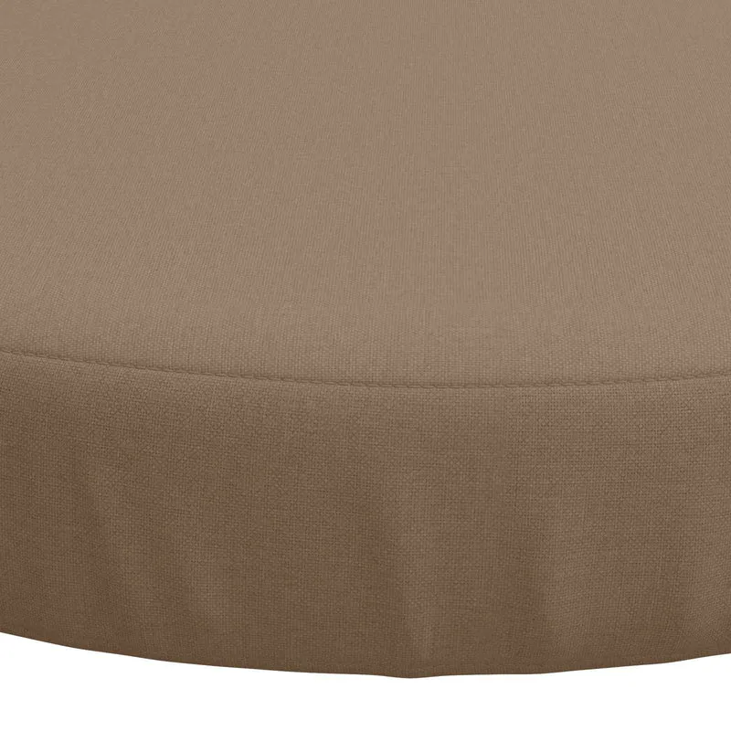 Seat Cushions SOEST 4 pcs 100% Polyester Taupe Ø 40 x 7 cm