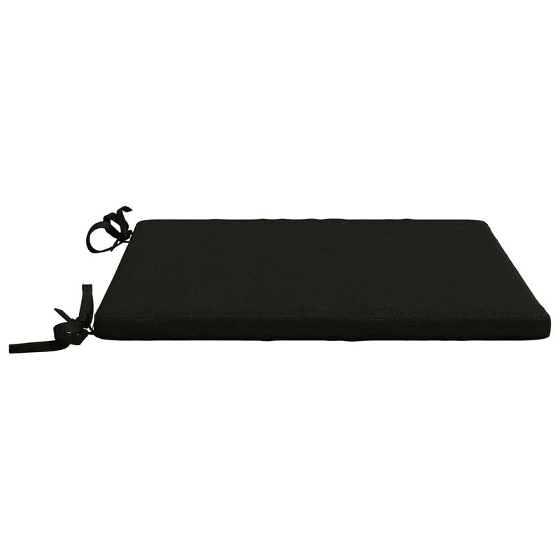 Seat Cushions SOEST 4 pcs 100% Polyester Black 45 x 45 x 3 cm