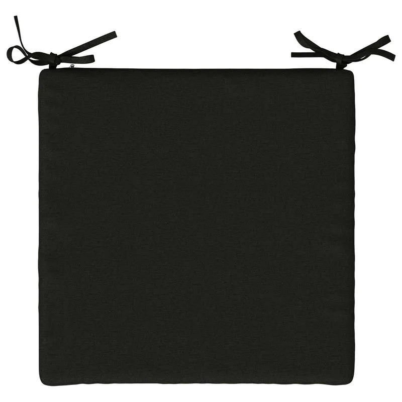 Seat Cushions SOEST 4 pcs 100% Polyester Black 45 x 45 x 3 cm