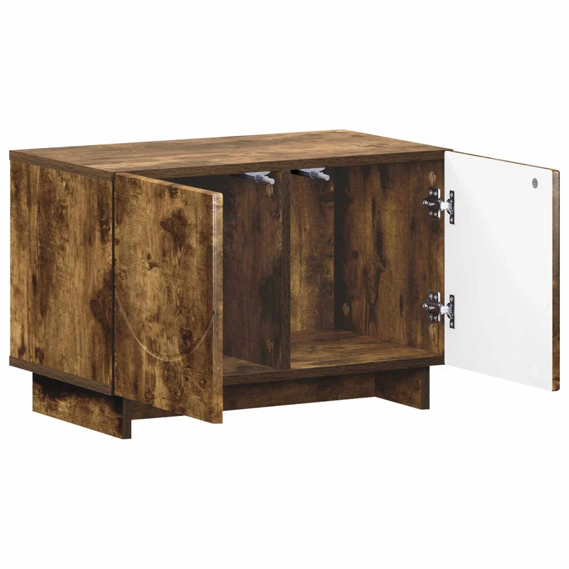 TV Stand 60 x 34.5 x 40 cm Smoked Oak Engineered Wood