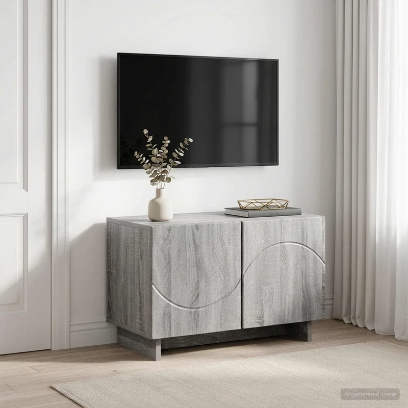 TV Stand 60 x 34.5 x 40 cm Grey Sonoma Engineered Wood