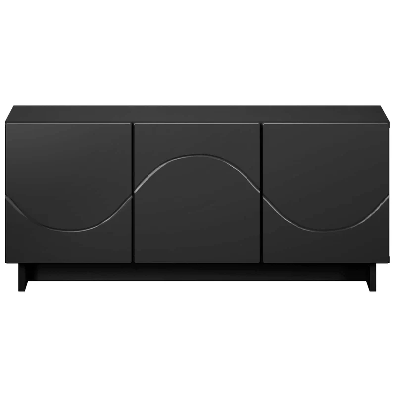 TV Stand 90 x 34.5 x 40 cm Black Engineered Wood