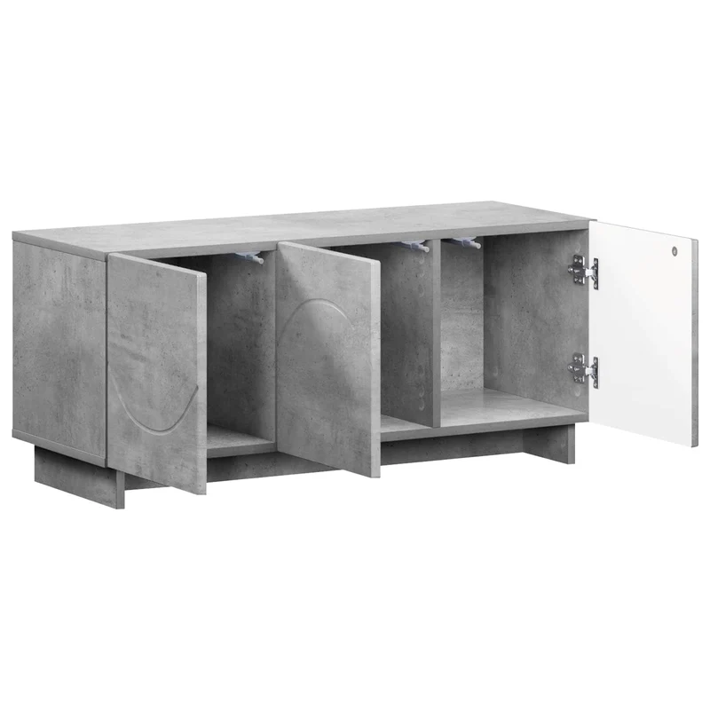 TV Stand 90 x 34.5 x 40 cm Concrete Grey Engineered Wood
