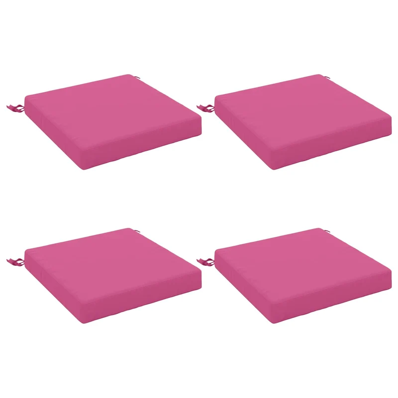 Seat Cushions SOEST 4 pcs 100% Polyester Pink 45 x 45 x 7 cm